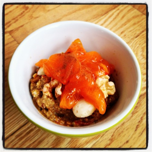 Overnight oats with persimmon